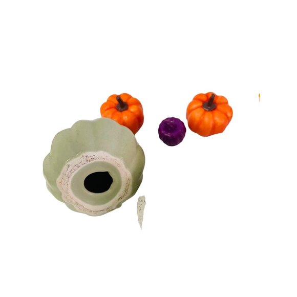 Set Of 6 Assorted Artificial Mini Pumpkins & Gourds For Decorative Display - Picture 5 of 8